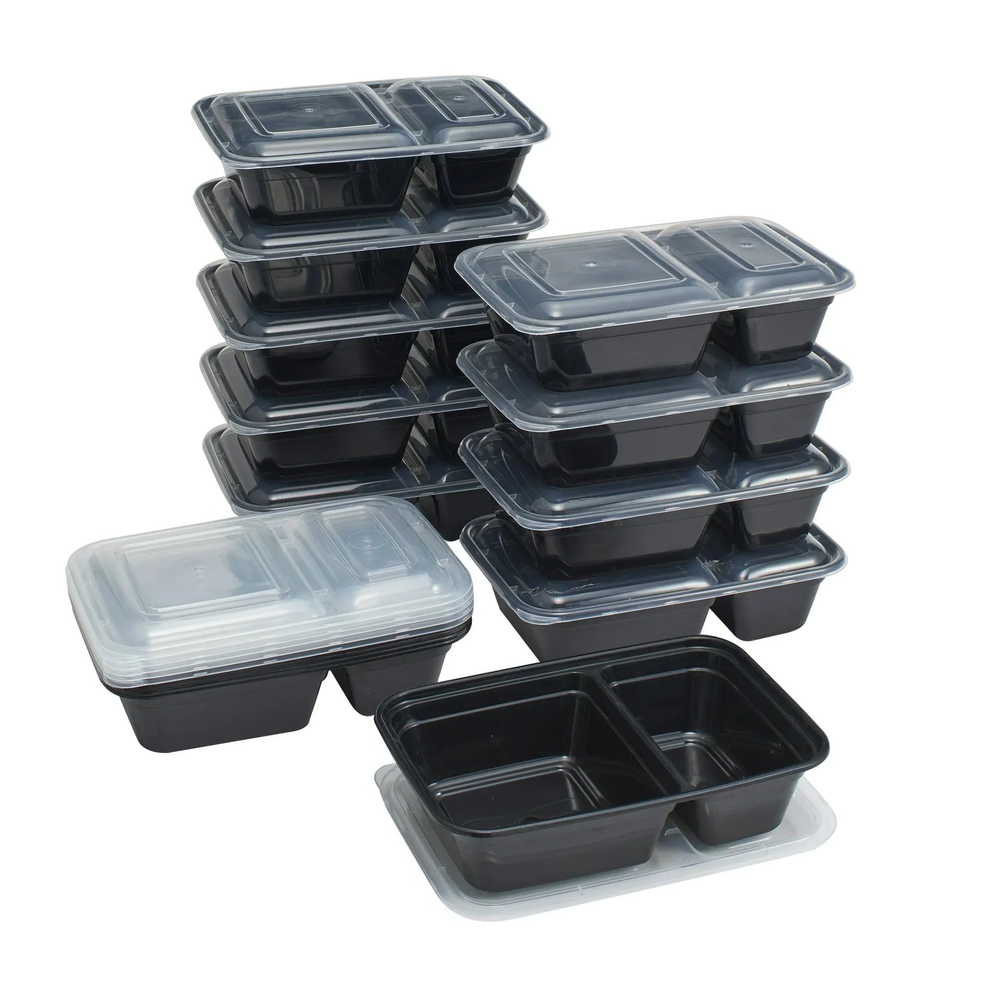 Mainstays 15 Pack 2 Compartment Meal Prep Food Storage Containers - USA MEGA SHOP