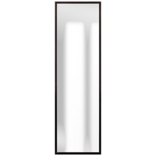 Full-length floor mirror with black rectangular frame, front view