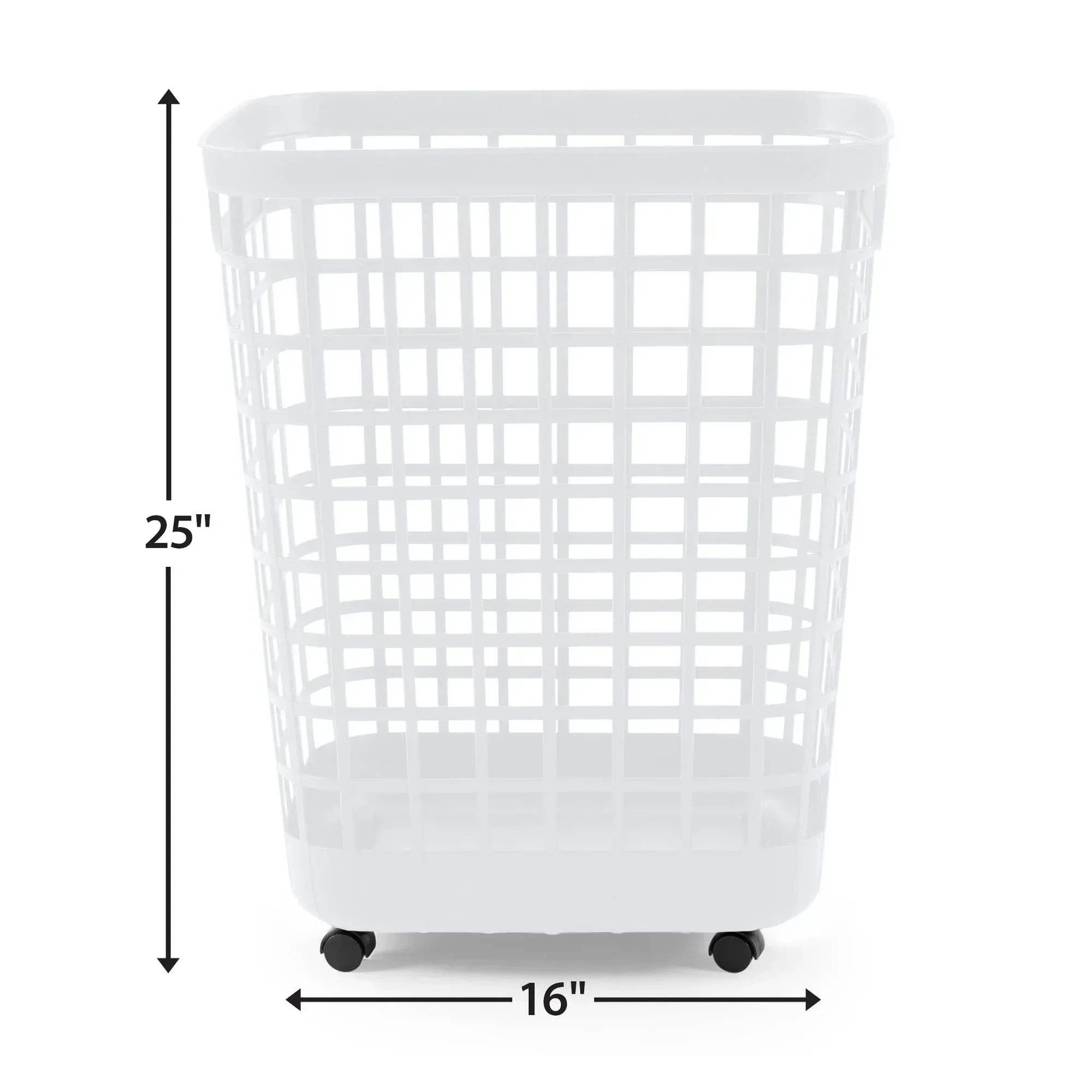 Mainstays 2.6 Bushel Rolling Laundry Hamper, Adult