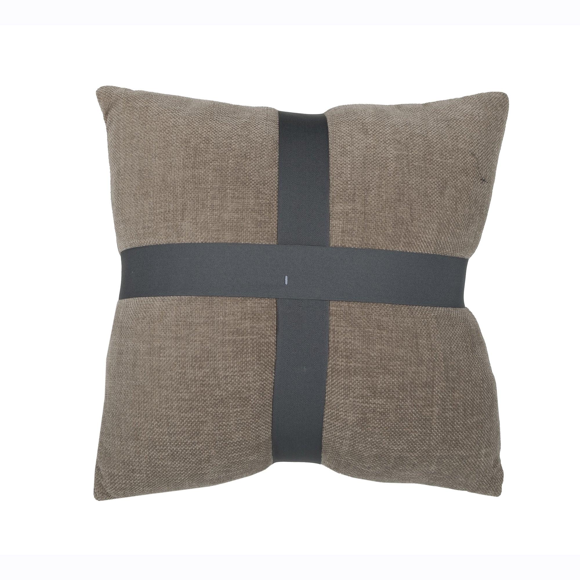 Mainstays 18" x 18" Solid Chenille Beige Polyester Decorative Pillow Set (2 Count)