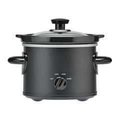 Mainstays 2 Quart Manual Slow Cooker, Durable Matte Black Finish