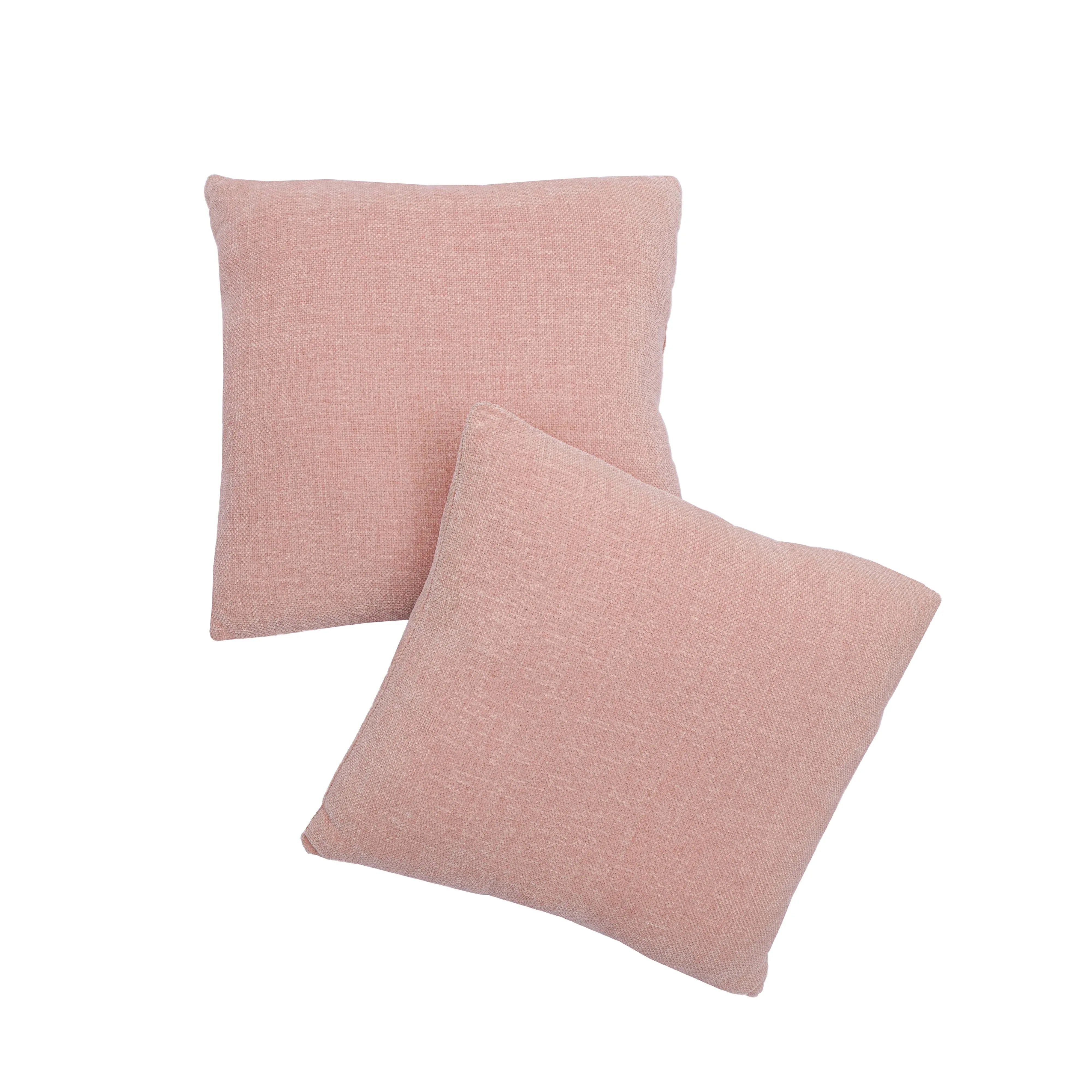 Mainstays 18" x 18" Solid Chenille Beige Polyester Decorative Pillow Set (2 Count)