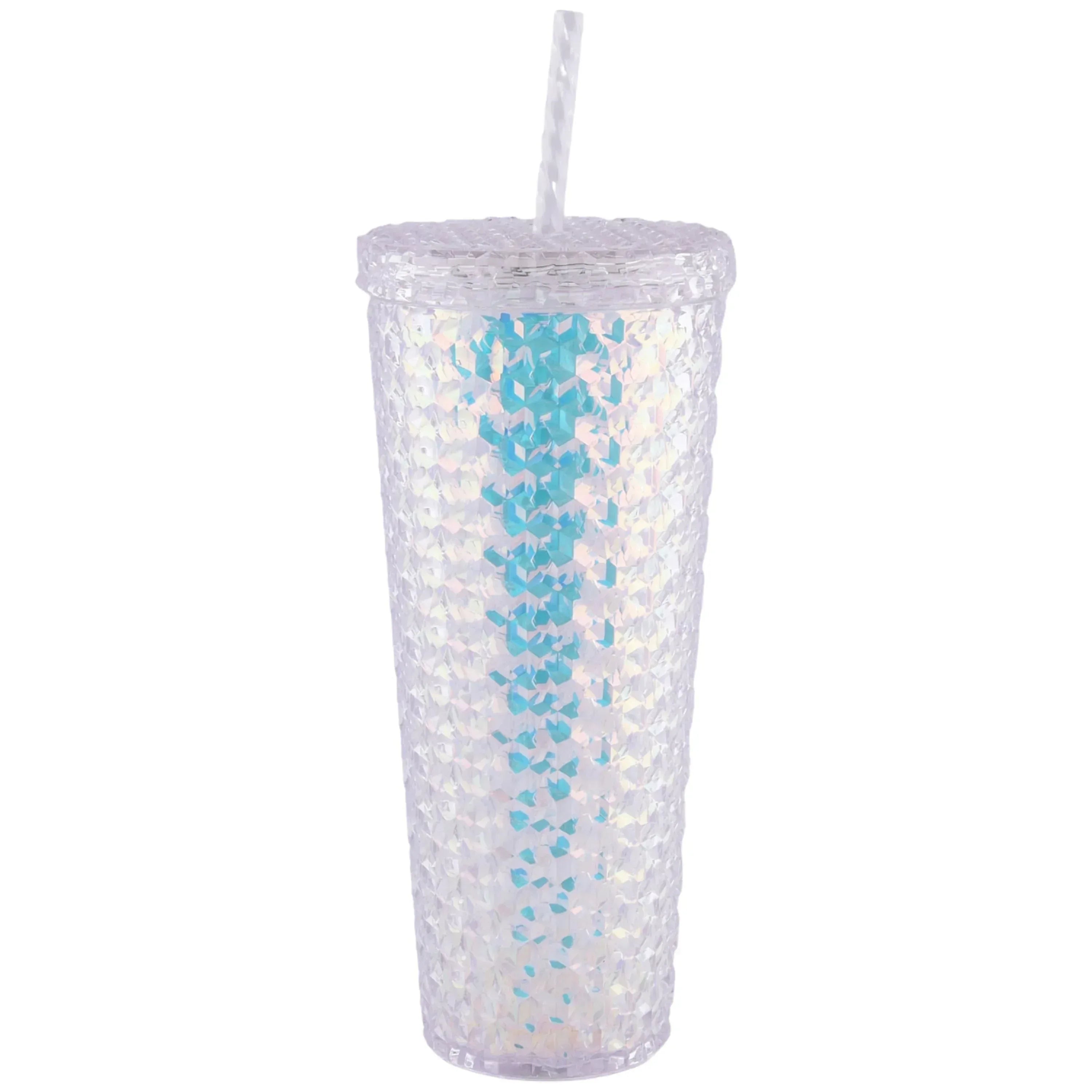 Mainstays 26 oz Rose Gold Plastic Tumbler, 4 Pack