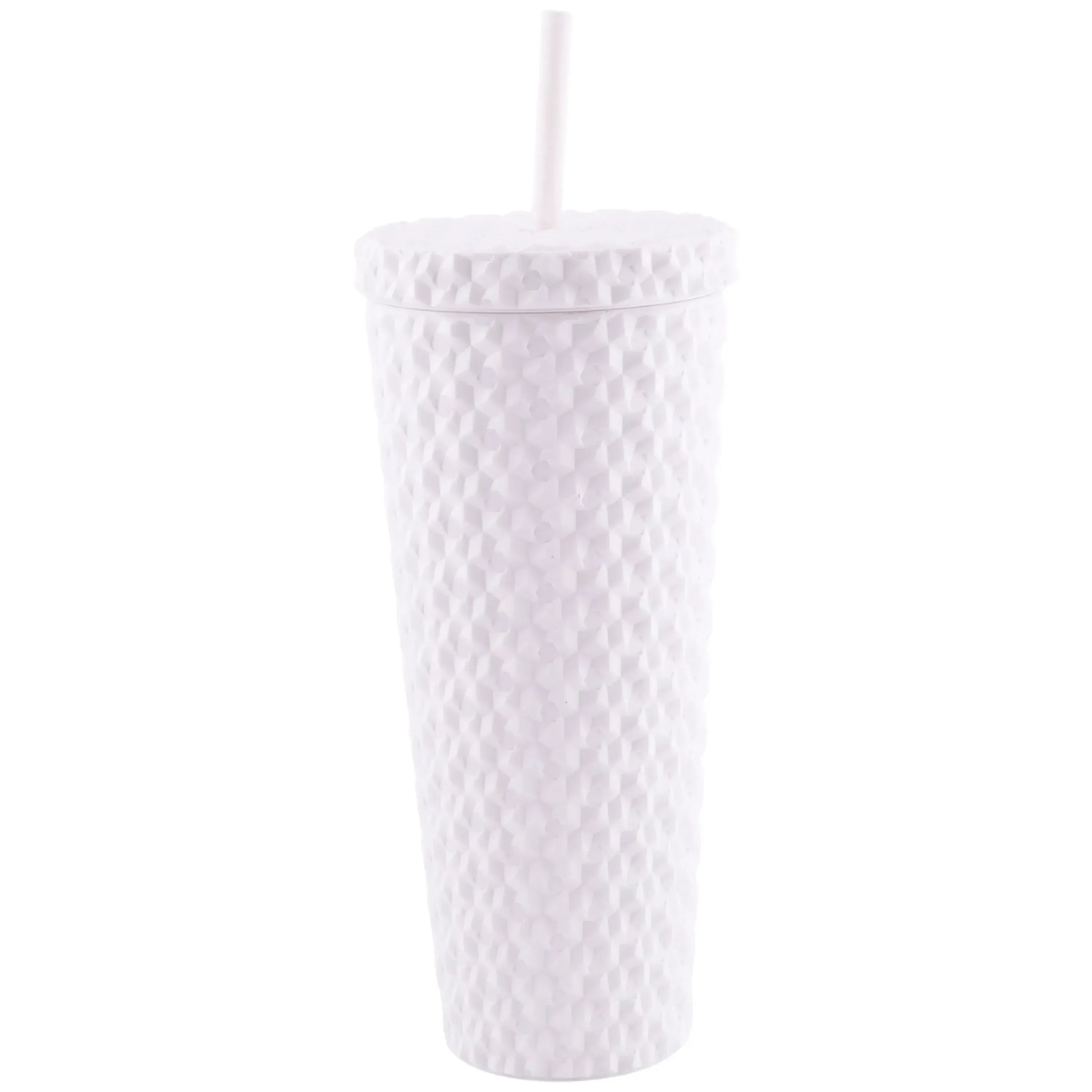 Mainstays 26 oz Rose Gold Plastic Tumbler, 4 Pack