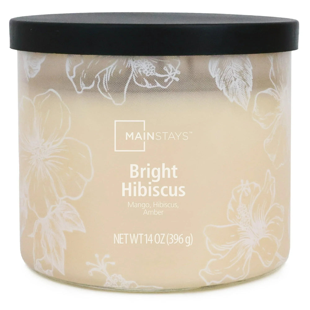 Mainstays 3-Wick Ombre Wrap Bright Hibiscus Scented Candle, 14 oz - USA MEGA SHOP