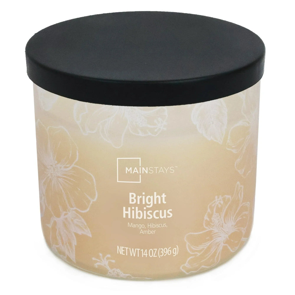 Mainstays 3-Wick Ombre Wrap Bright Hibiscus Scented Candle, 14 oz - USA MEGA SHOP