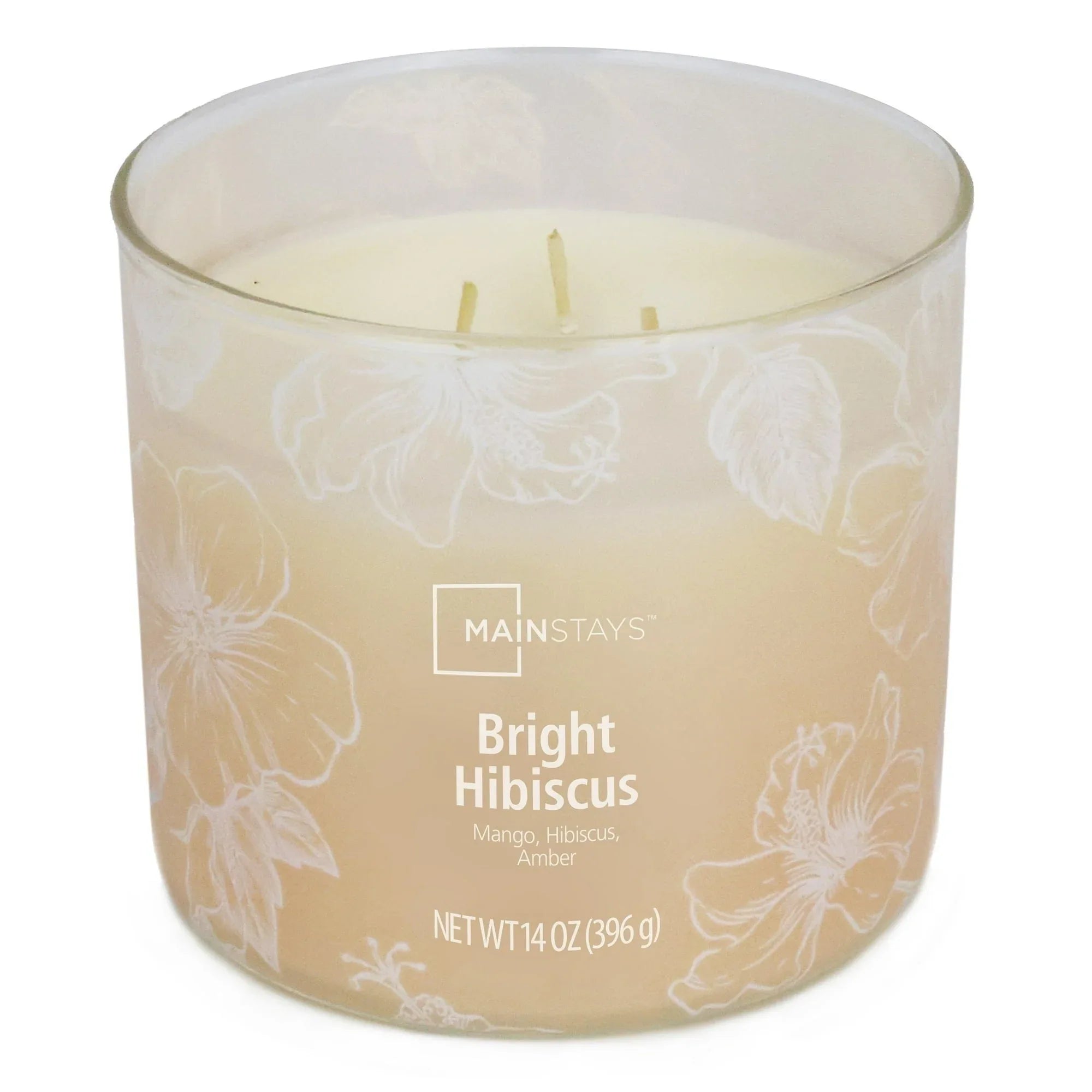 Mainstays 3-Wick Ombre Wrap Bright Hibiscus Scented Candle, 14 oz - USA MEGA SHOP