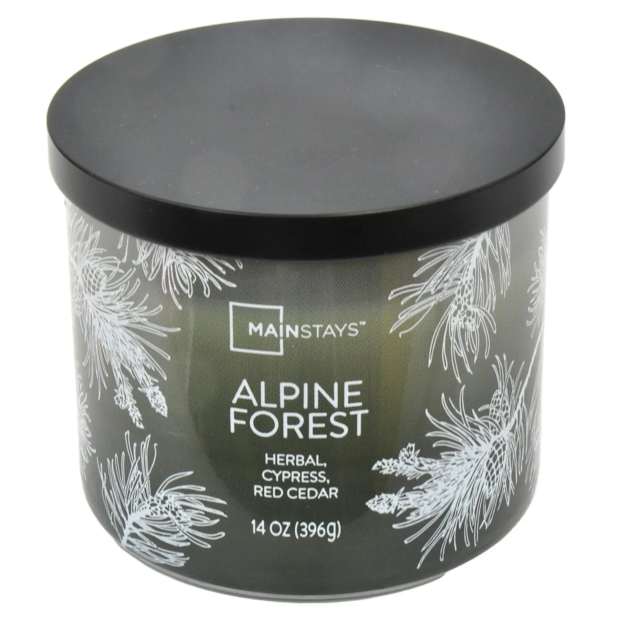 Mainstays 3-Wick Ombre Wrapped Alpine Forest Scented Candle, 14 oz