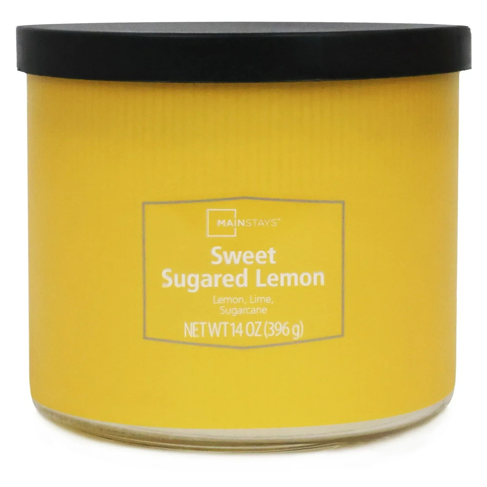 Mainstays 3-Wick Textured Wrap Sweet Sugared Lemon, 14-Ounce