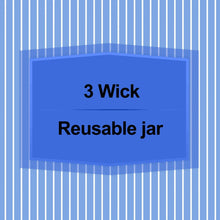 Starlit Skies label: 3 Wick, Reusable jar