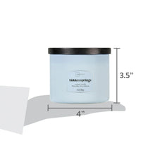 Candle size diagram: 3.5 in height, 4 in diameter jar