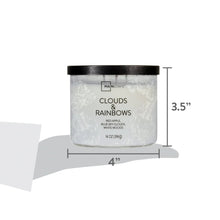 Scented candle jar size chart: 4" wide, 3.5" tall