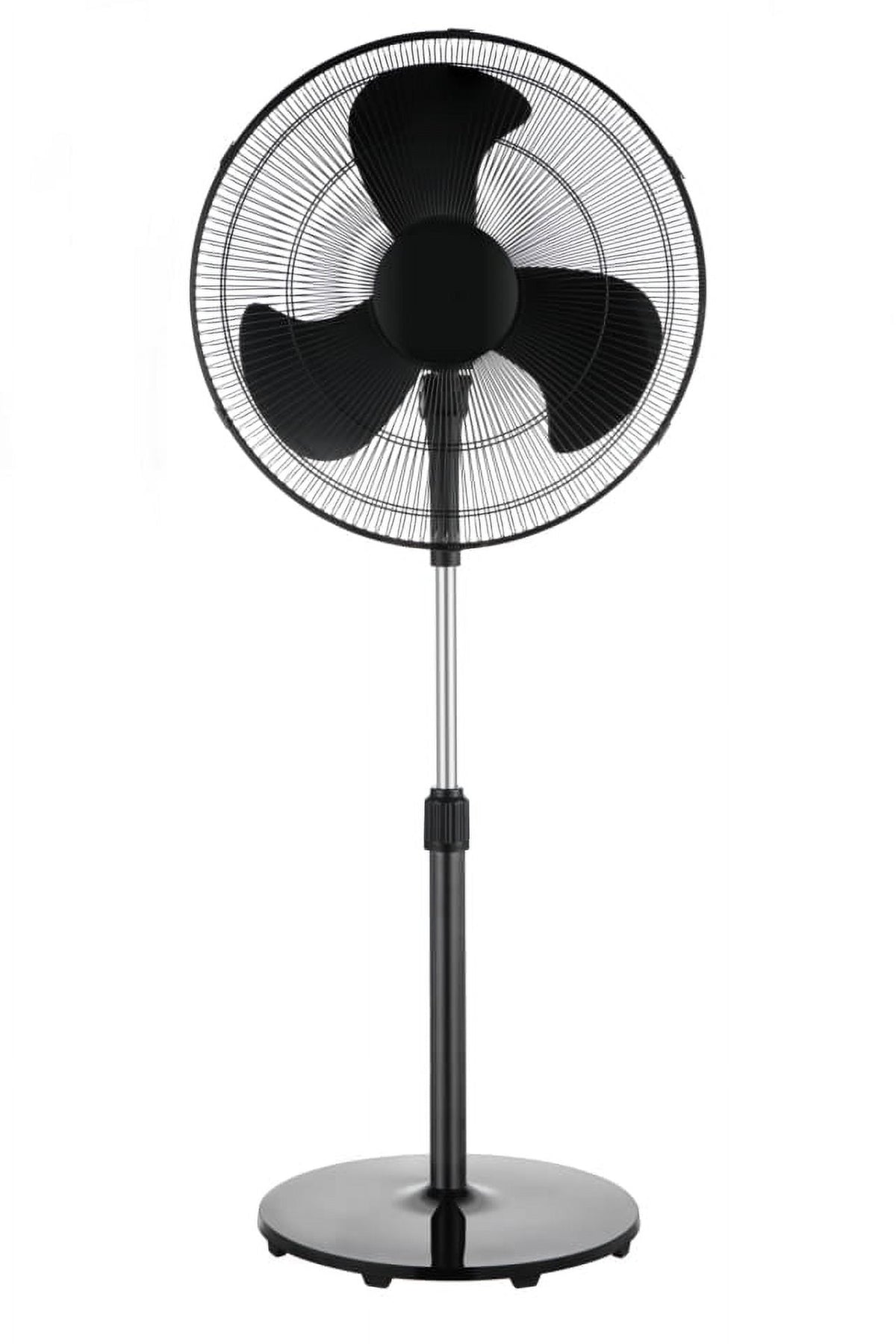 Mainstays 48-Inch Tall Pedestal Fan, 3-Speed Oscillating, Adjustable 18" Fan Head, Black, FS45-19MB