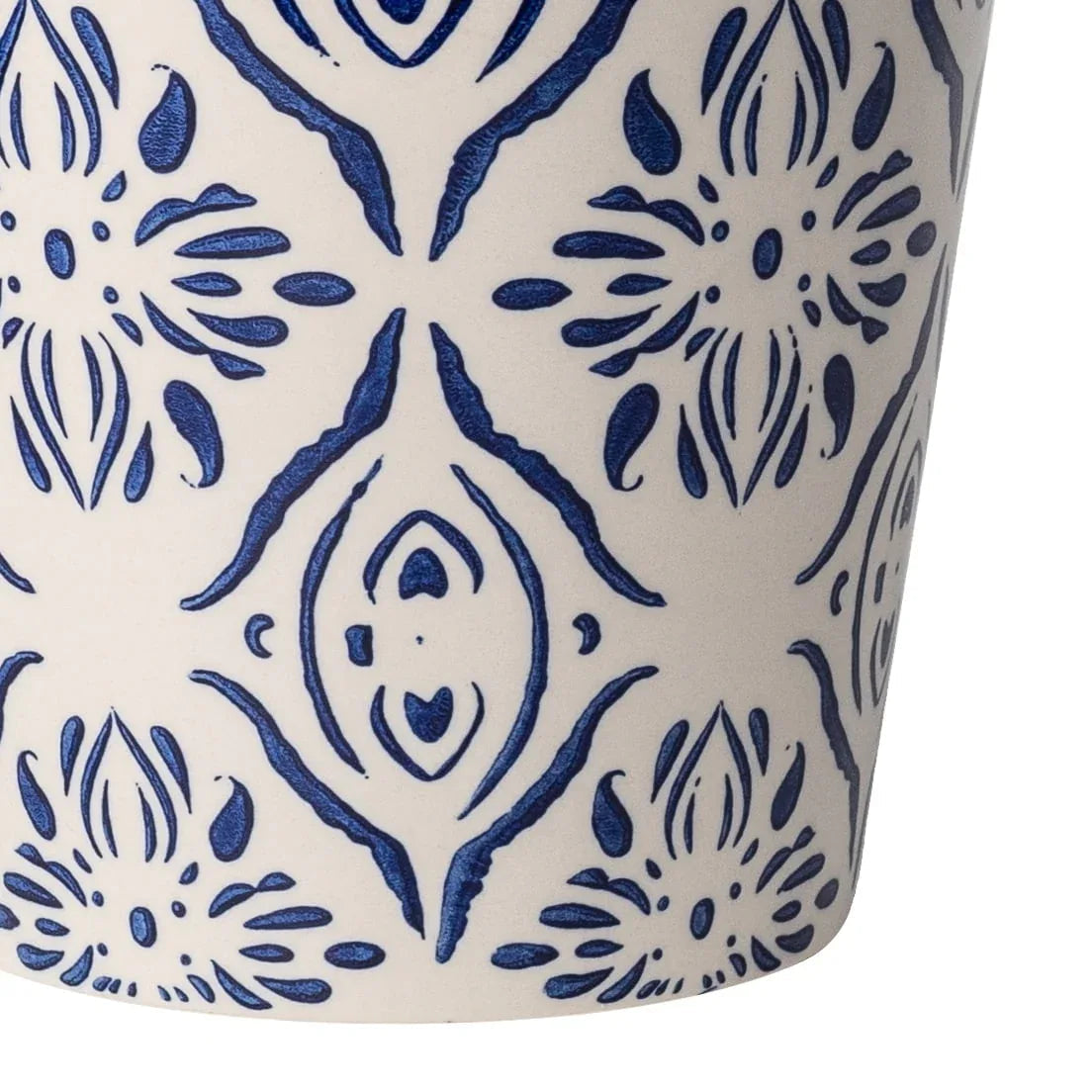 Mainstays 6" x 6" x 5.5" Round Blue Ceramic Medallion Plant Planter
