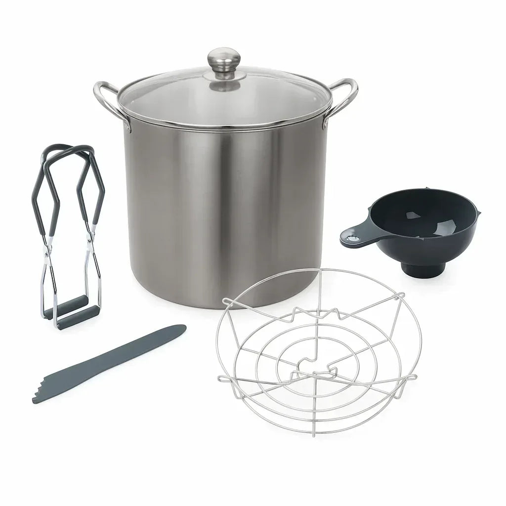 Mainstays 5-Piece Complete Water Bath Canning Kit, Essential Canning Supplies Starter Kit