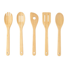Mainstays 5pk Bamboo Spoons for Cooking, Kitchen Essential Tools Set - USA MEGA SHOP