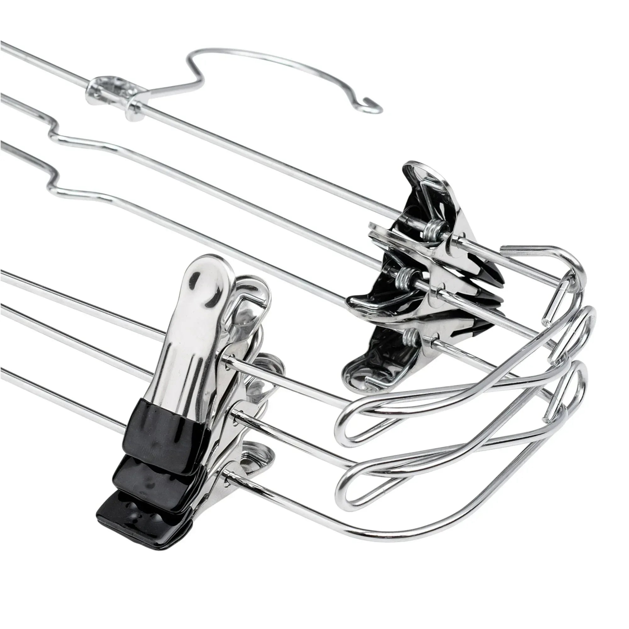 Mainstays 6-Tier Pant & Skirt Hanger, Heavy Duty Chrome Metal, Space Saving, 1 Count