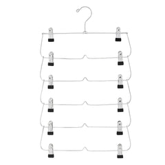 Mainstays 6-Tier Pant & Skirt Hanger, Heavy Duty Chrome Metal, Space Saving, 1 Count