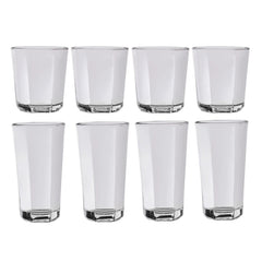 Mainstays Leila Glass Drinkware, 12 Ounce & 16 Ounce, Set of 8