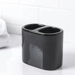 Mainstays Basic Rich Ceramic Toothbrush Holder for Adults