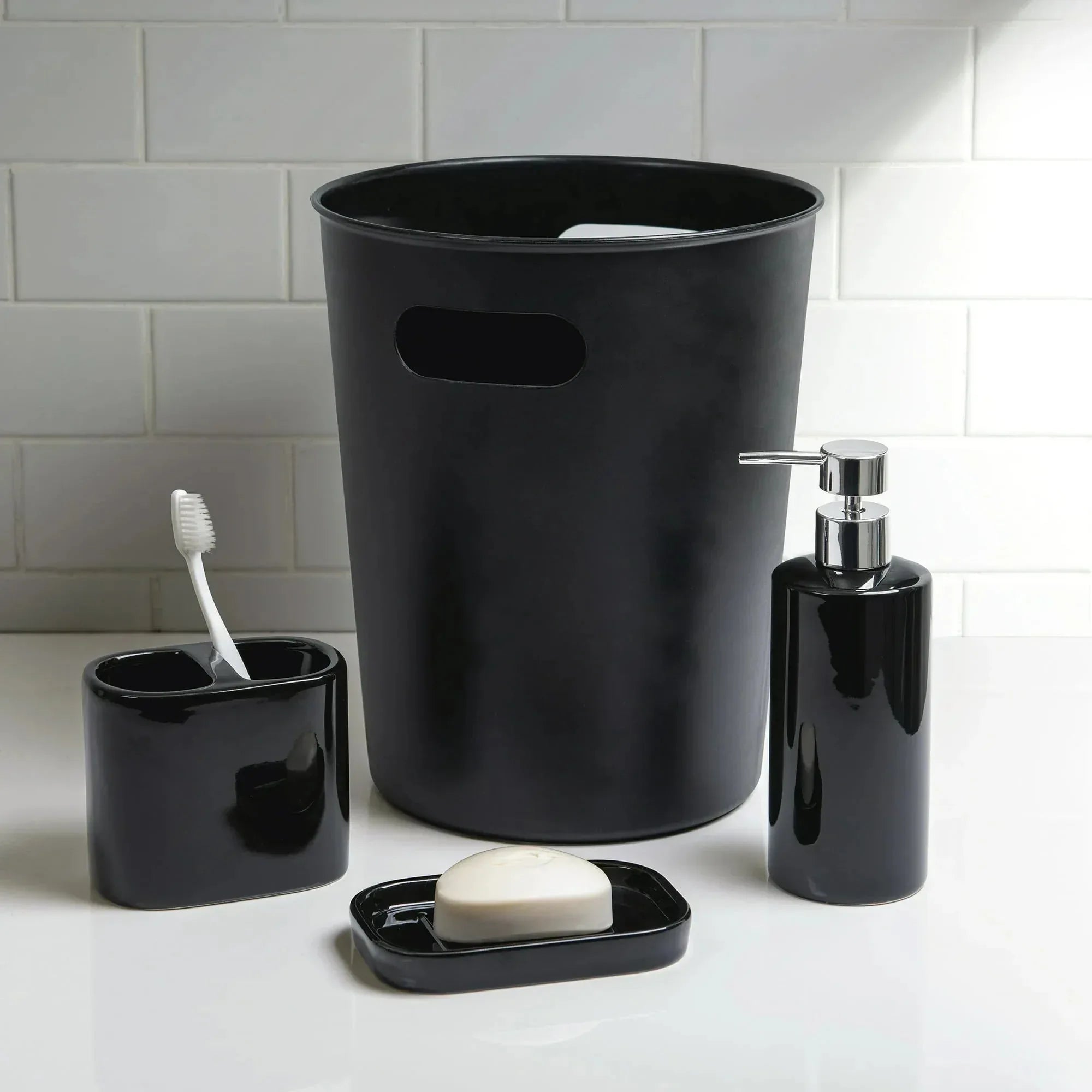 Mainstays Basic Rich Ceramic Toothbrush Holder for Adults - USA MEGA SHOP