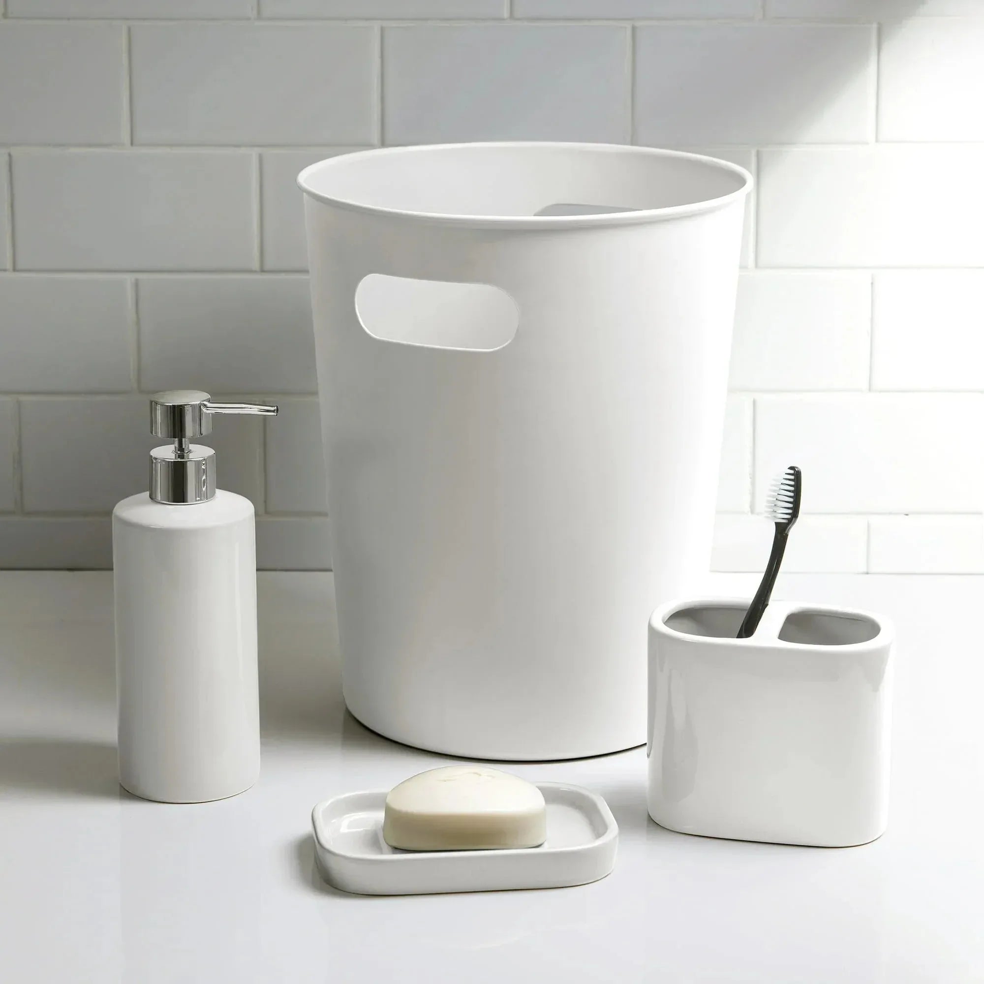 Mainstays Basic Rich Ceramic Toothbrush Holder for Adults - USA MEGA SHOP