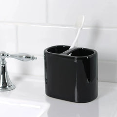 Mainstays Basic Rich Ceramic Toothbrush Holder for Adults - USA MEGA SHOP