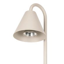 Beige candle warmer lamp with cone shade and silver inner heat reflector