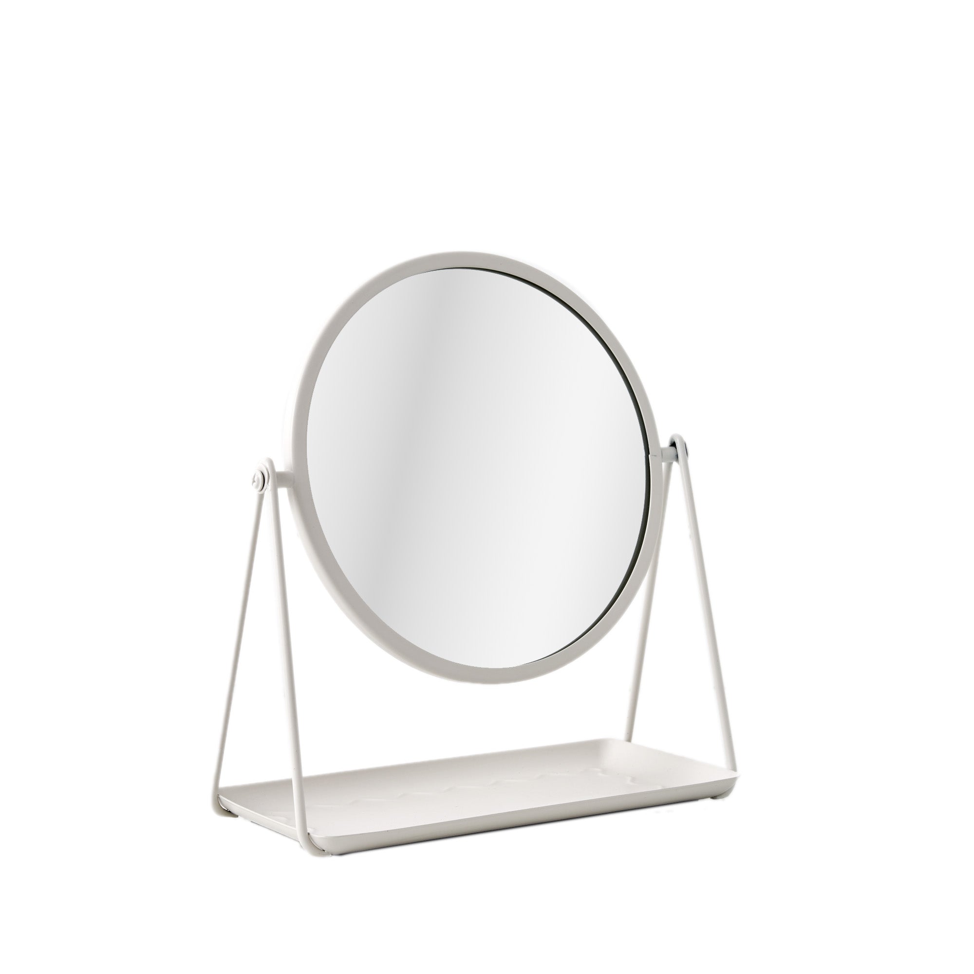 Mainstays by Becky G. & Alejandra 9.65" Round Tabletop Mirror with Metal Tray, Blue