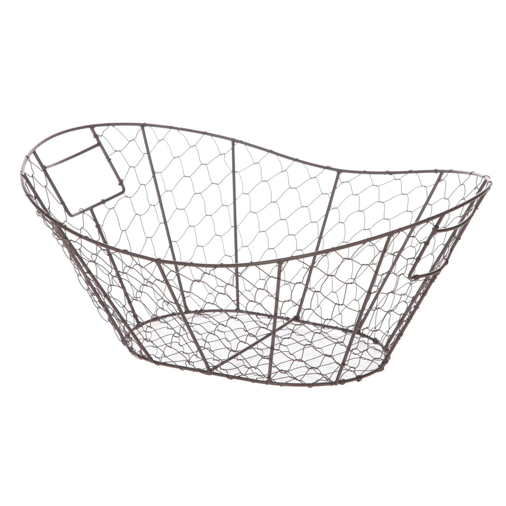Mainstays Chicken Wire Decorative Storage Basket with Handles - USA MEGA SHOP