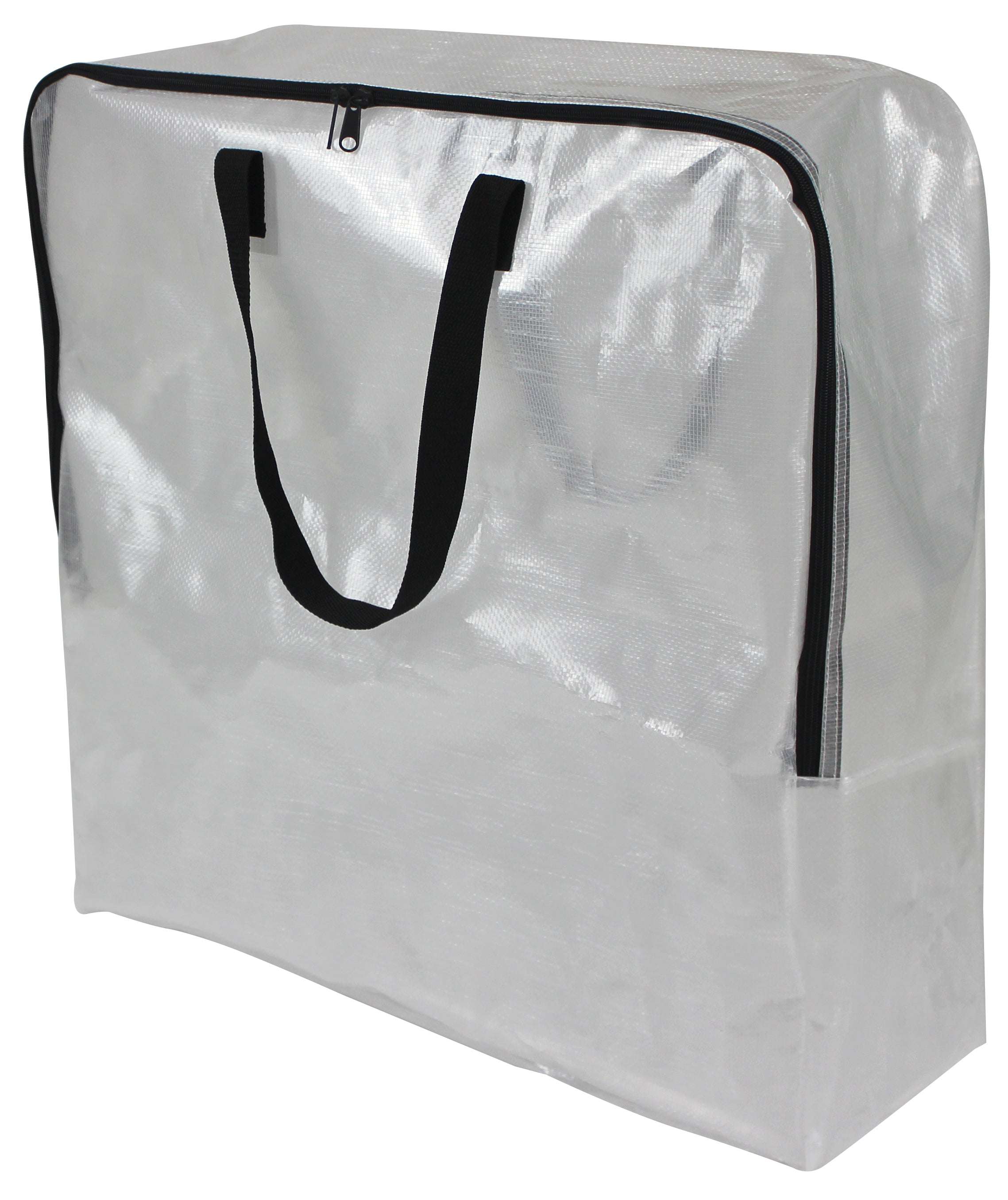 Mainstays Clear 24 Gallon Heavy Duty Slim Storage and Moving Bag with Zipper Closure and Dual Carry Handles
