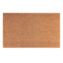 Plain brown coir doormat with rectangular flat surface
