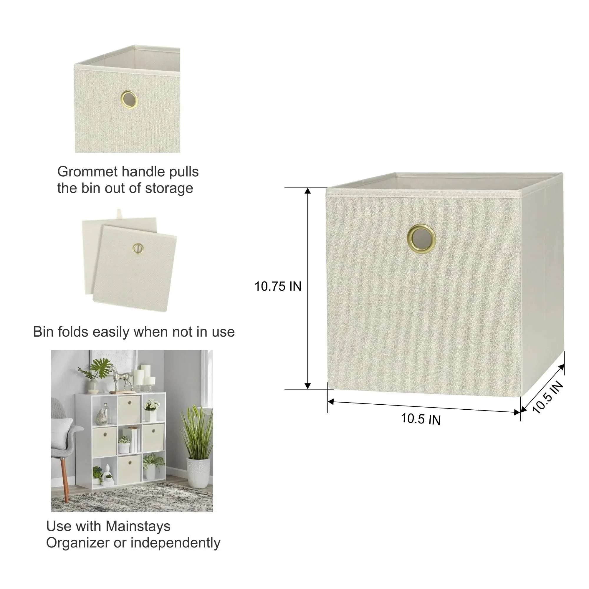 Mainstays Collapsible Fabric Cube Storage Bin