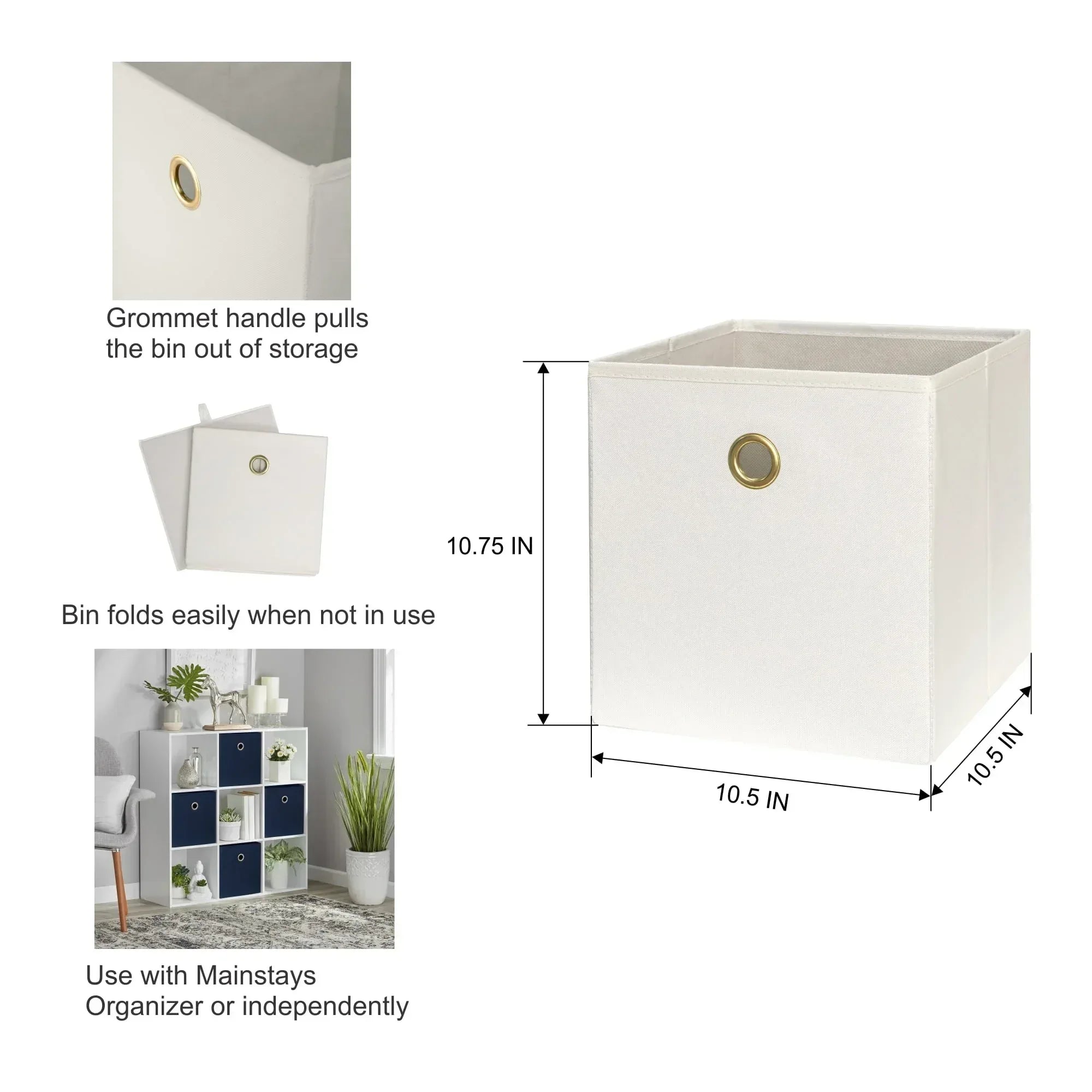 Mainstays Collapsible Fabric Cube Storage Bin