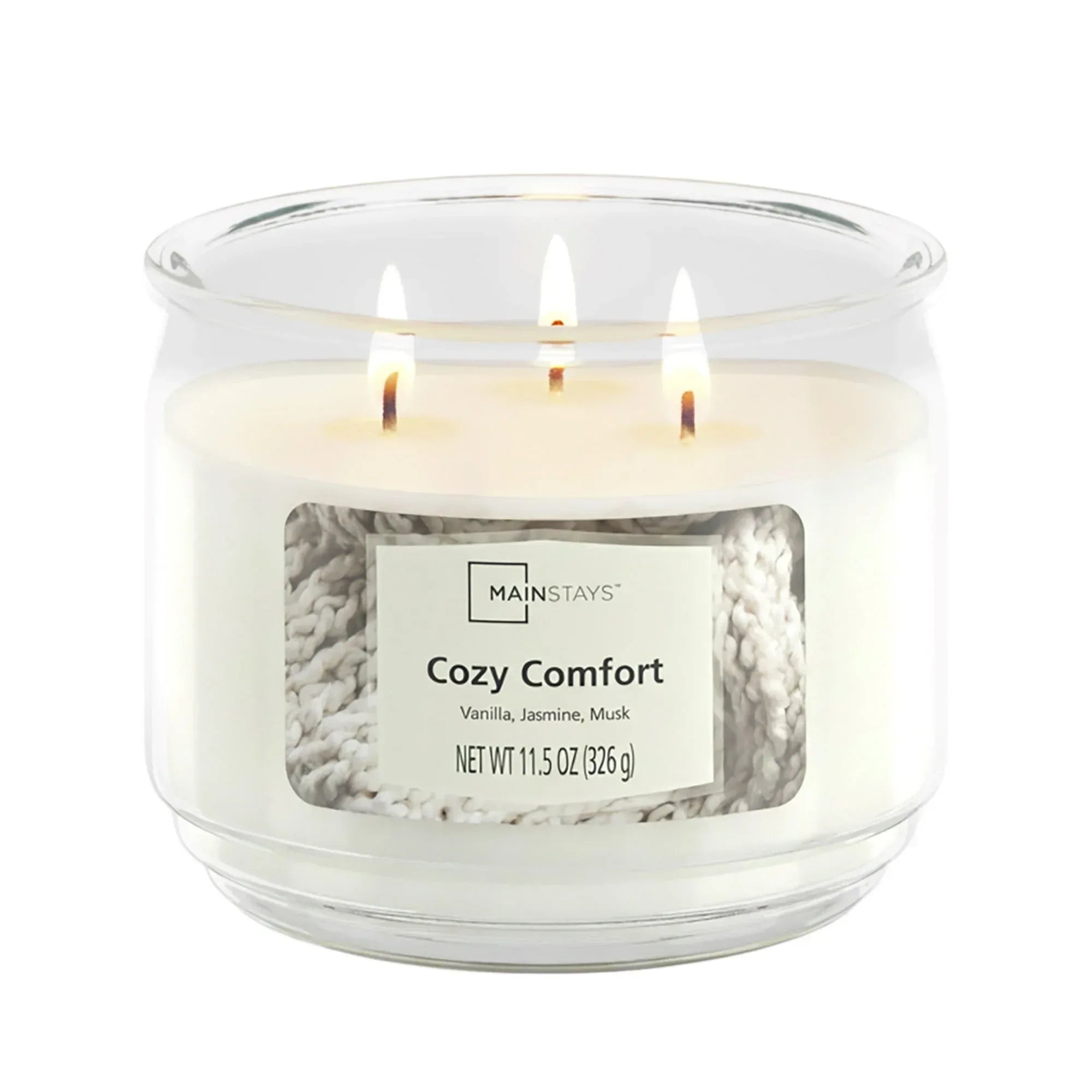 Mainstays 3-Wick Scented Glass Jar Candle, 11.5oz.