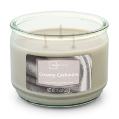 Mainstays Creamy Cashmere, Scented 3 Wick Candle, 11.5 oz.