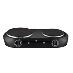 Mainstays Double Burner, 1800 W, Black Electric Cooktop, 1 Each, Assembled Product