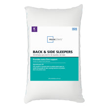 White king pillow for back & side sleepers, extra-firm support