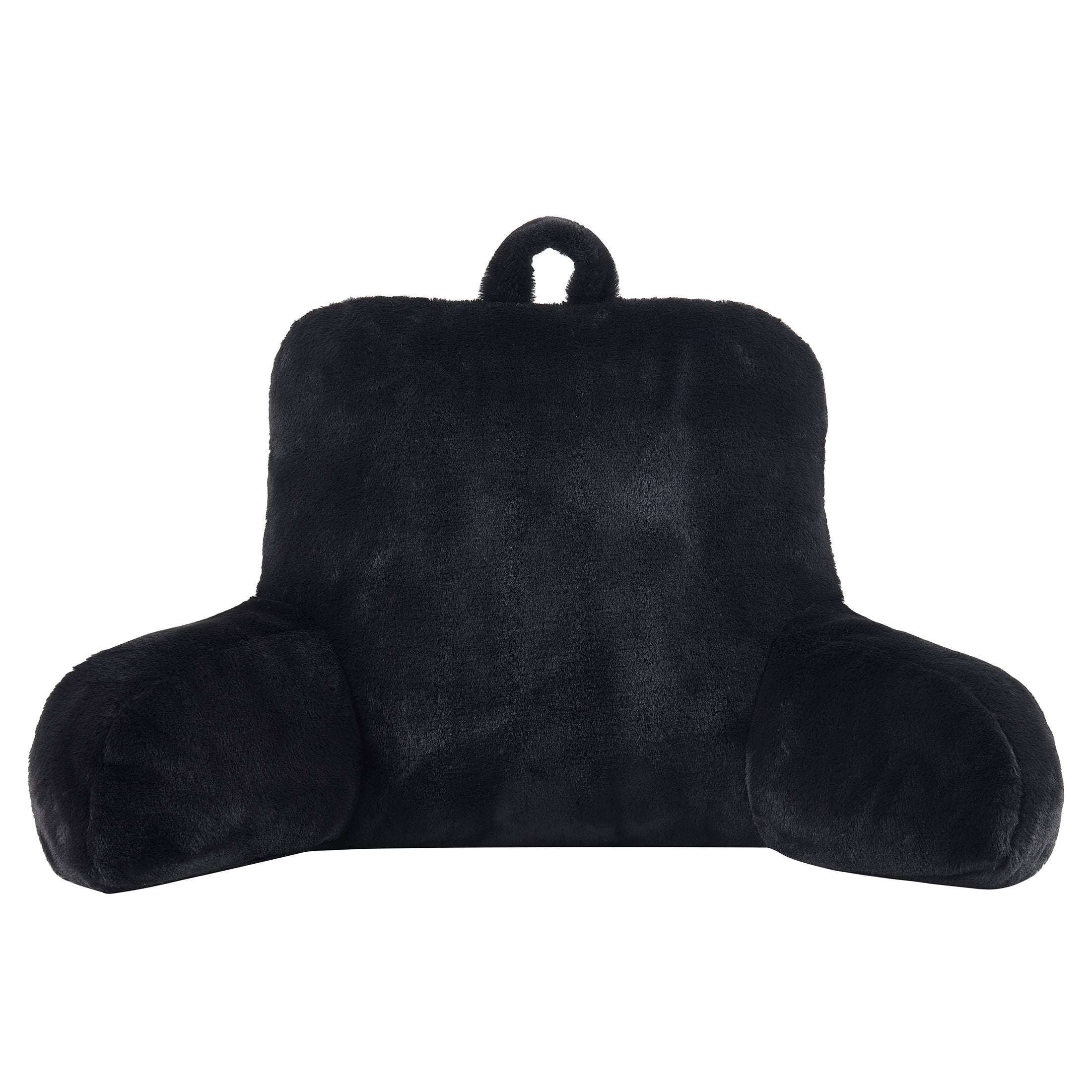 Mainstays Faux Fur Plush Backrest Pillow, Specialty Size, Aqua