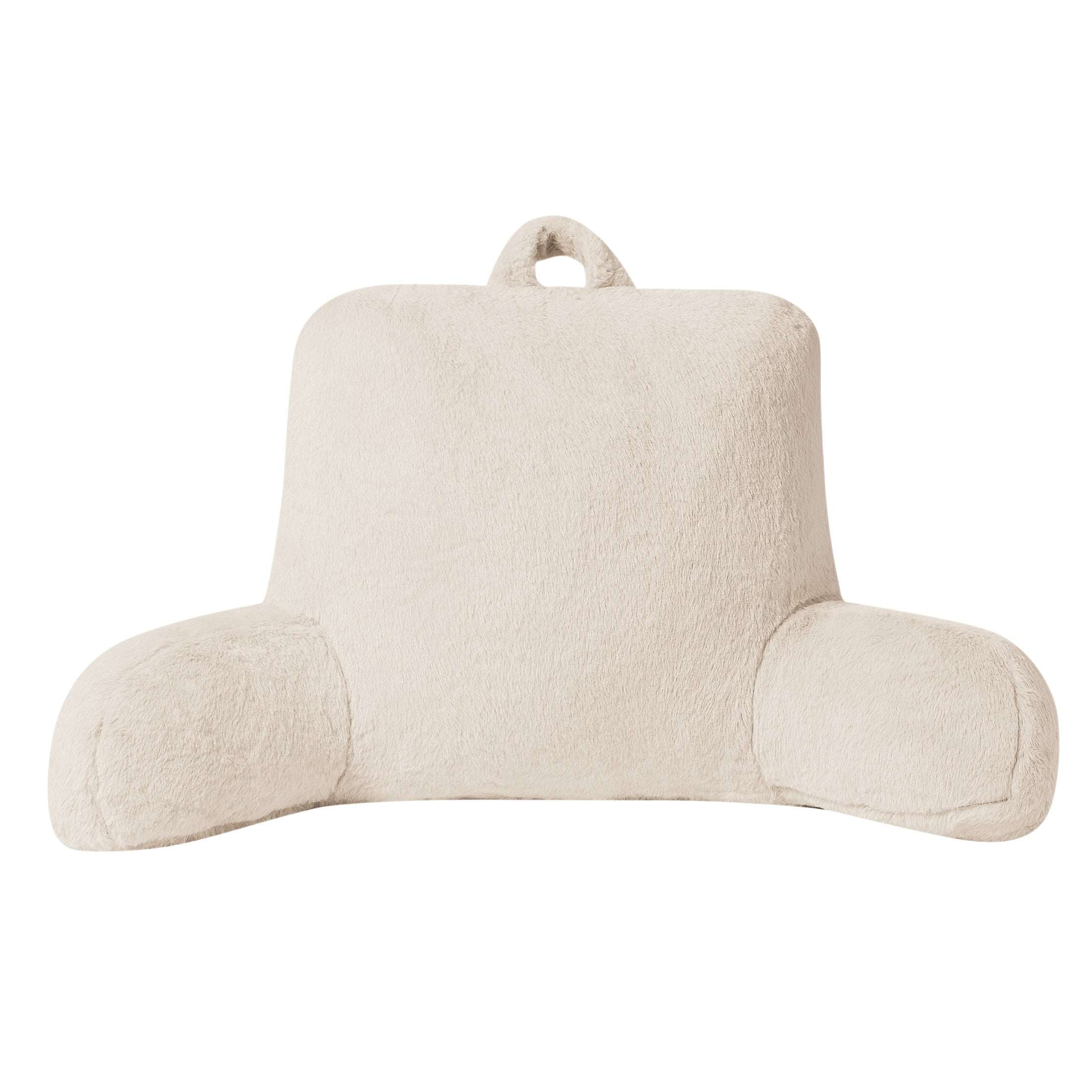 Mainstays Faux Fur Plush Backrest Pillow, Specialty Size, Aqua