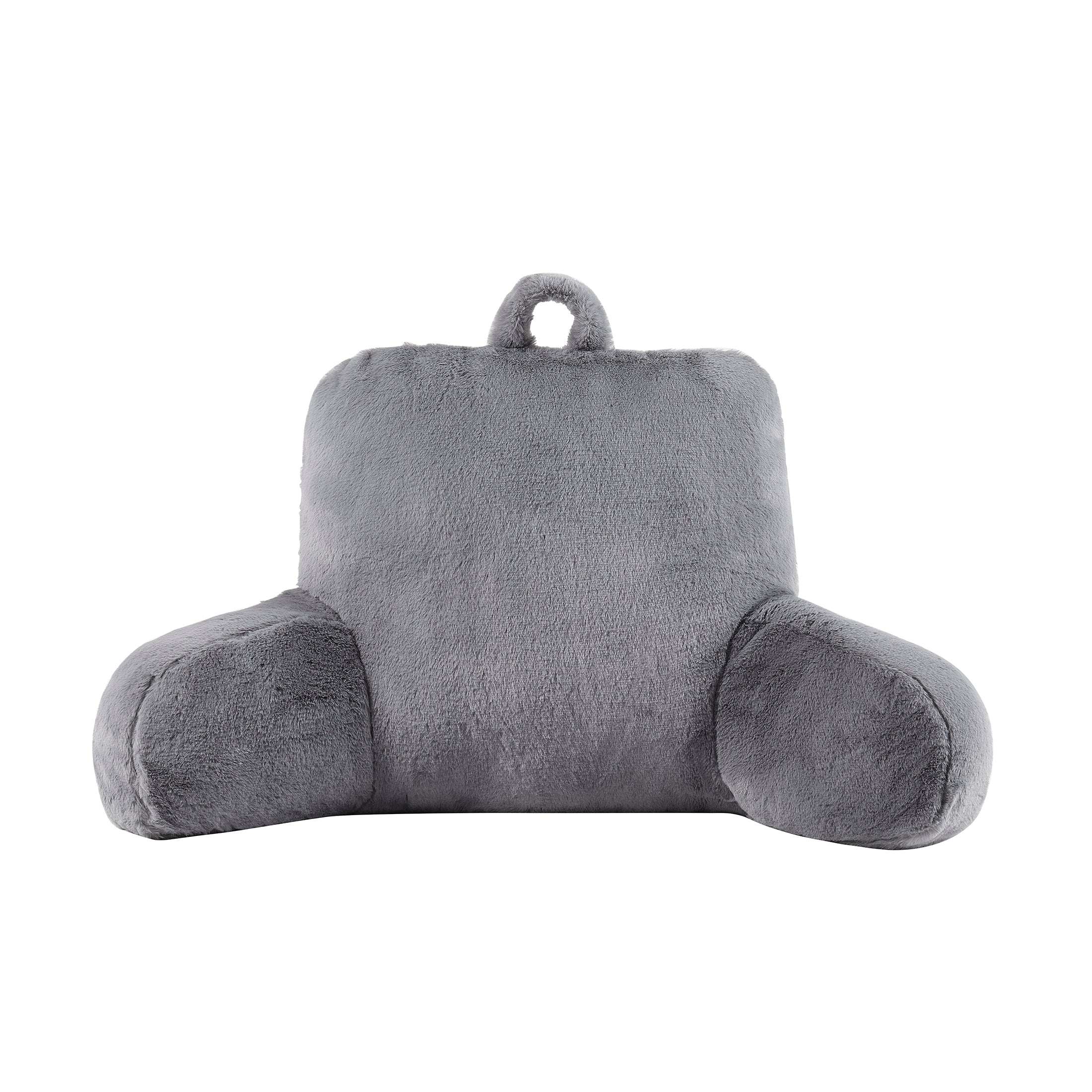 Mainstays Faux Fur Plush Backrest Pillow, Specialty Size, Aqua