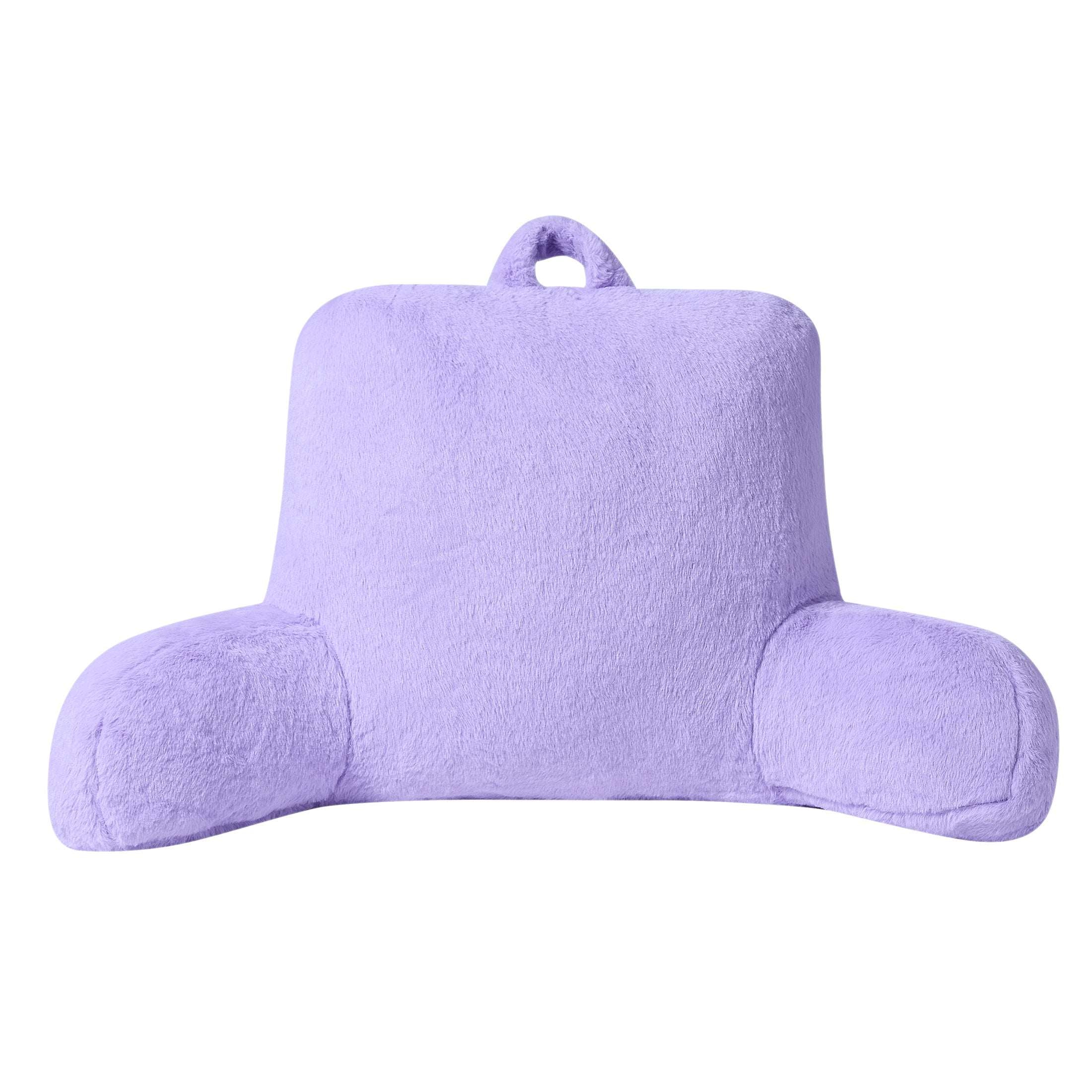 Mainstays Faux Fur Plush Backrest Pillow, Specialty Size, Aqua