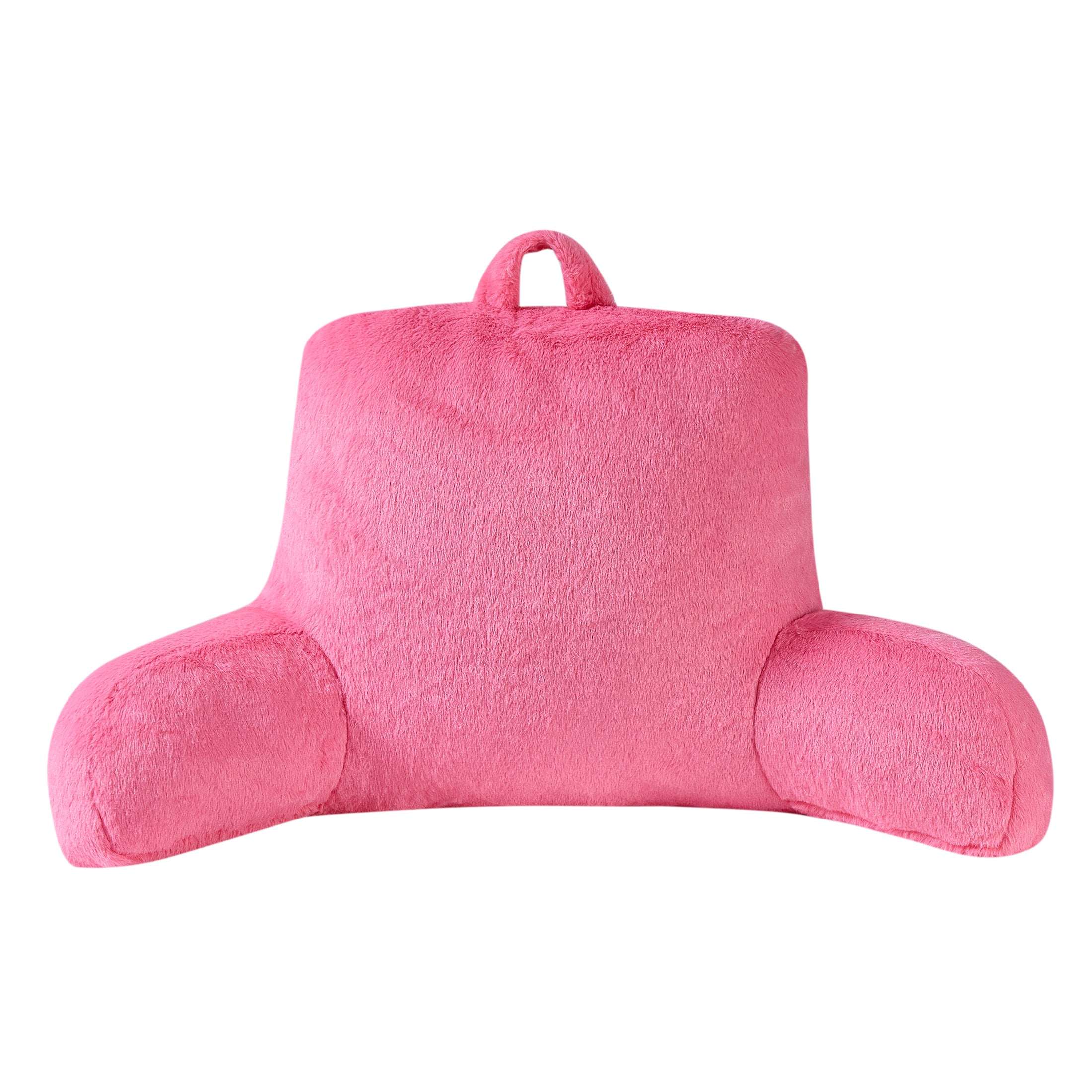Mainstays Faux Fur Plush Backrest Pillow, Specialty Size, Aqua