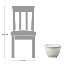 Recycled resin planter size comparison diagram