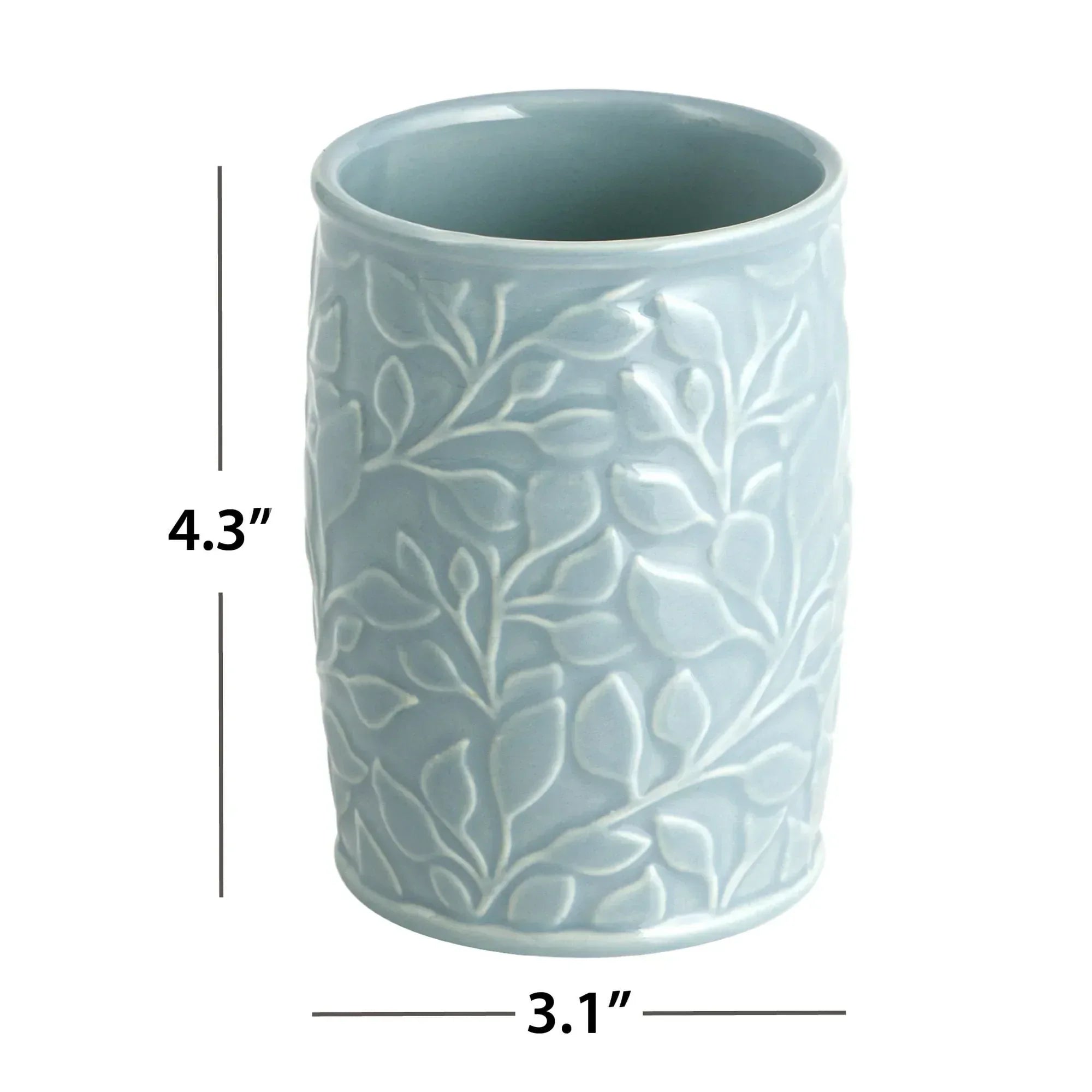 Mainstays Floral Ceramic Toothbrush Holder for Adults