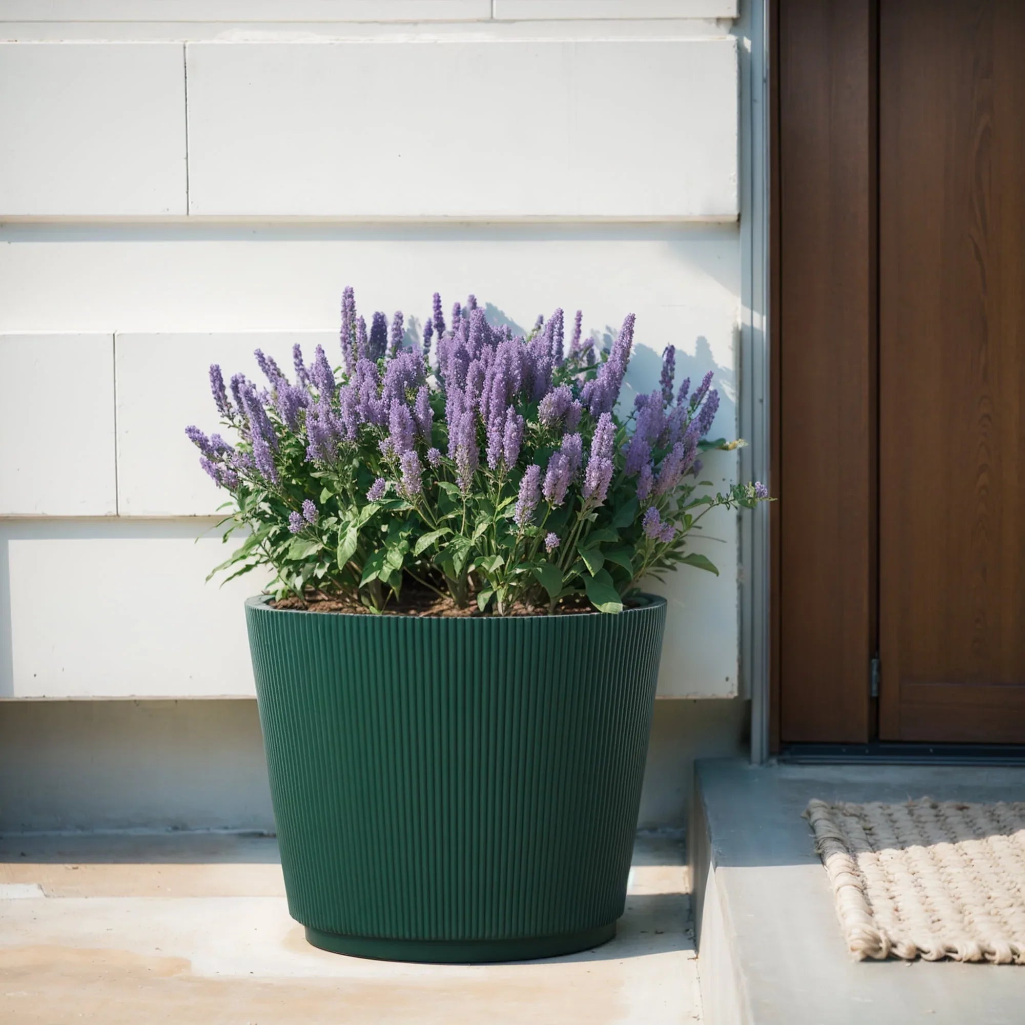 Mainstays Parker Green Recycled Resin Planter