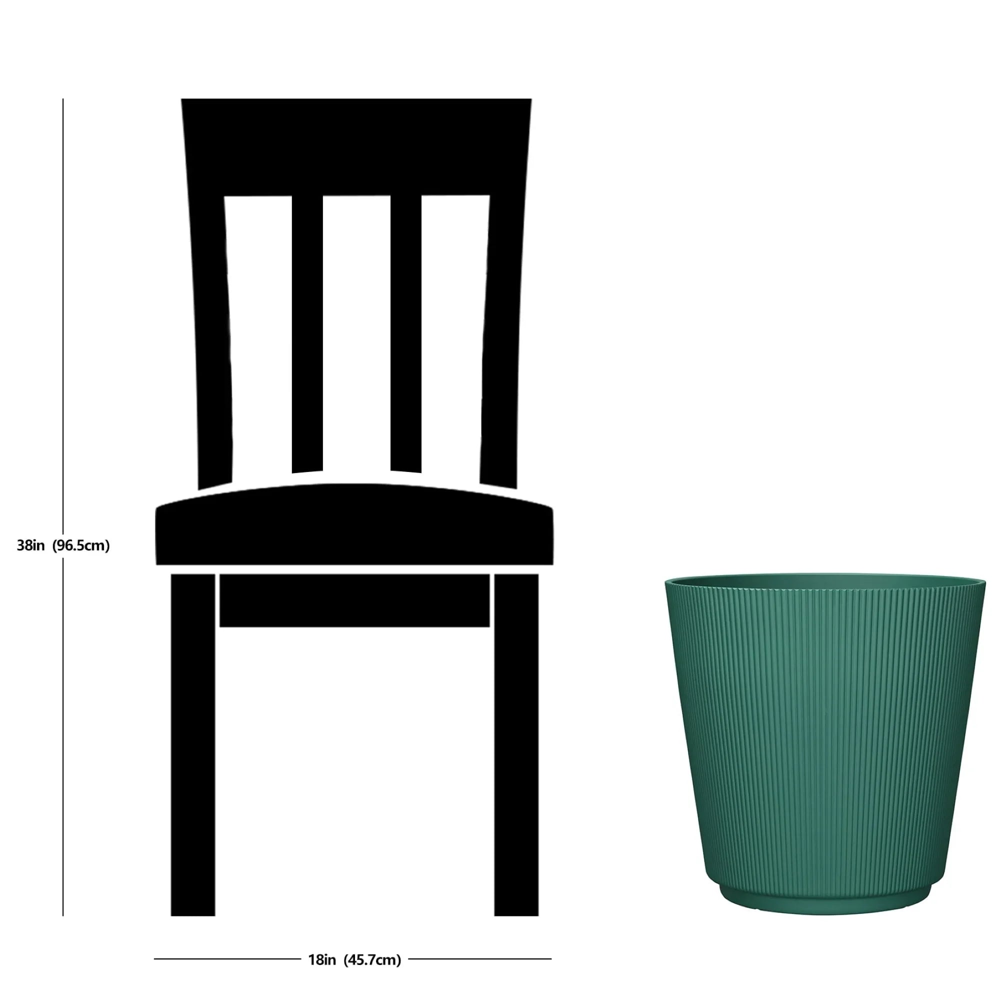 Mainstays Parker Green Recycled Resin Planter