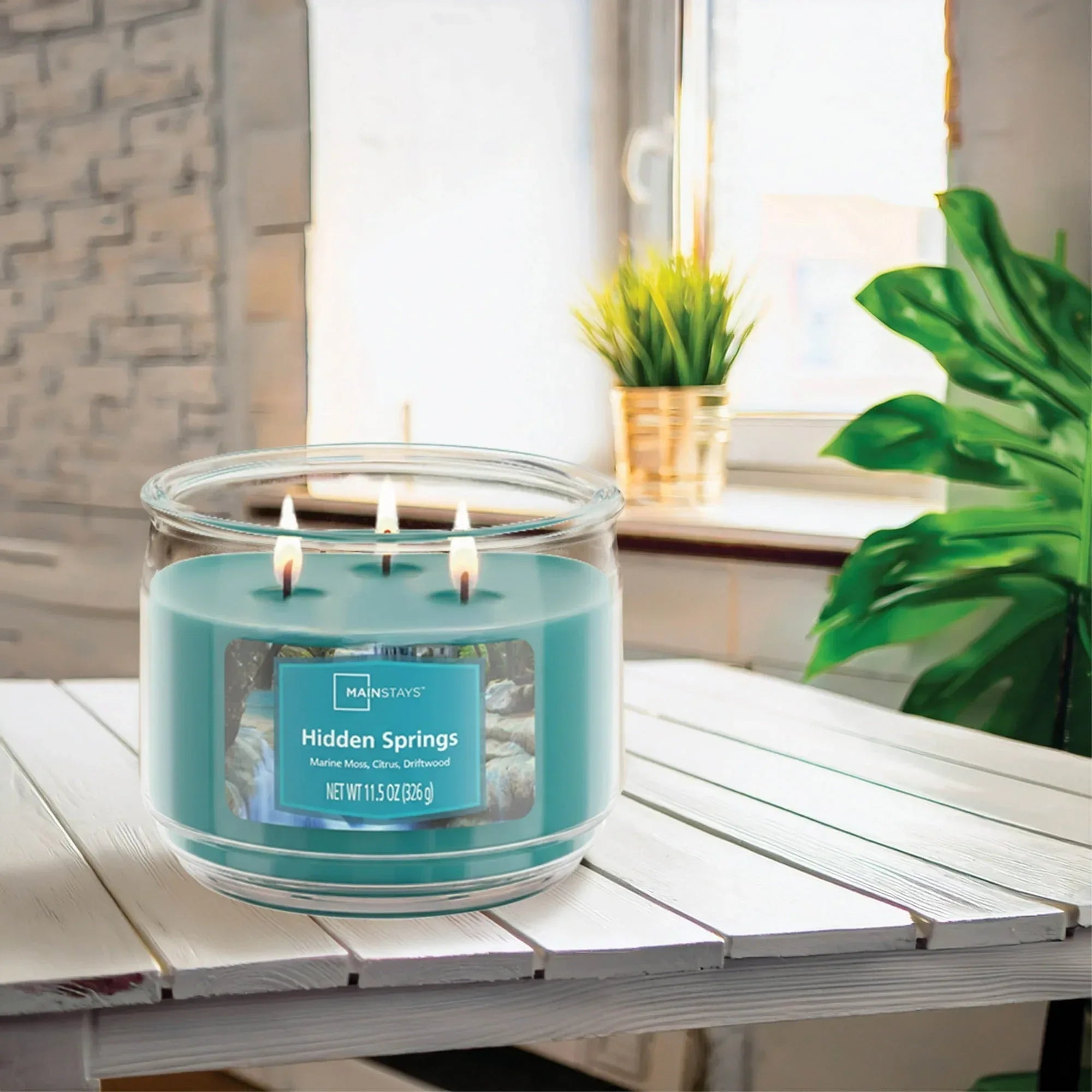 Mainstays 3-Wick Scented Glass Jar Candle, 11.5oz.