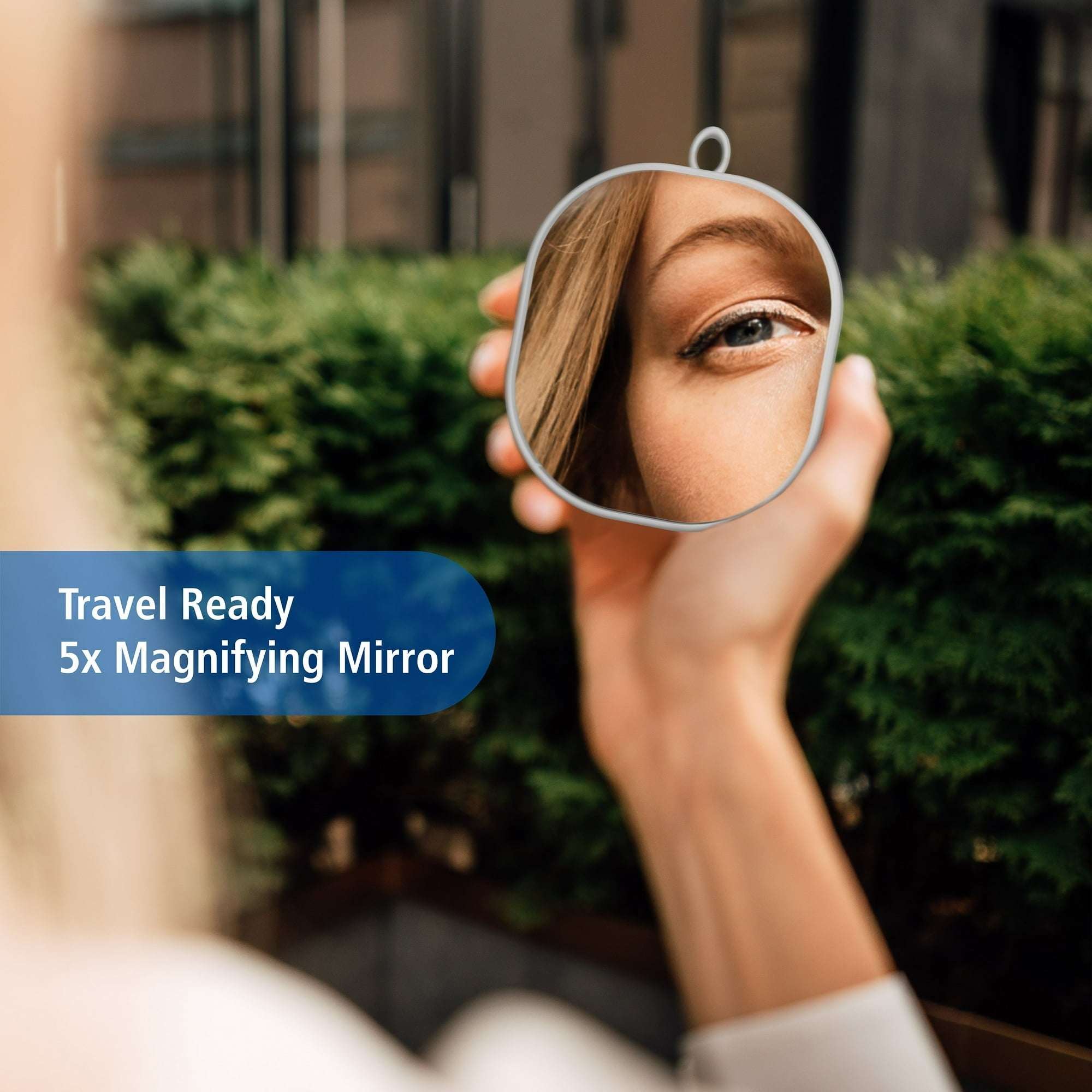 Mainstays LED Makeup Mirror, Rechargeable Vanity Mirror with Lights and Storage Tray Base