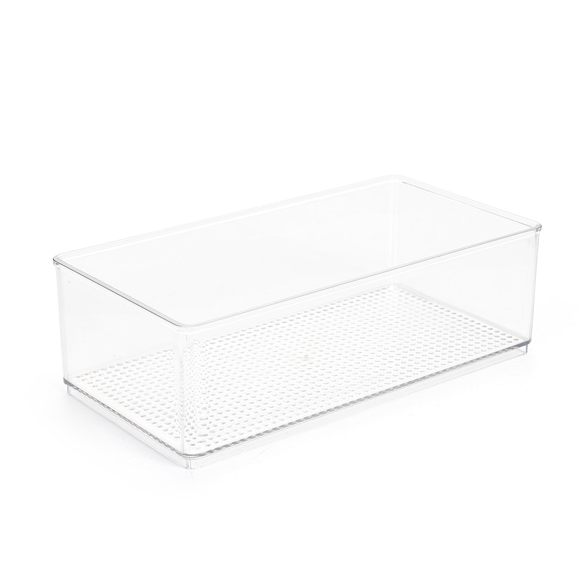 Mainstays Large Clear Plastic Organizer Bin for Bathroom